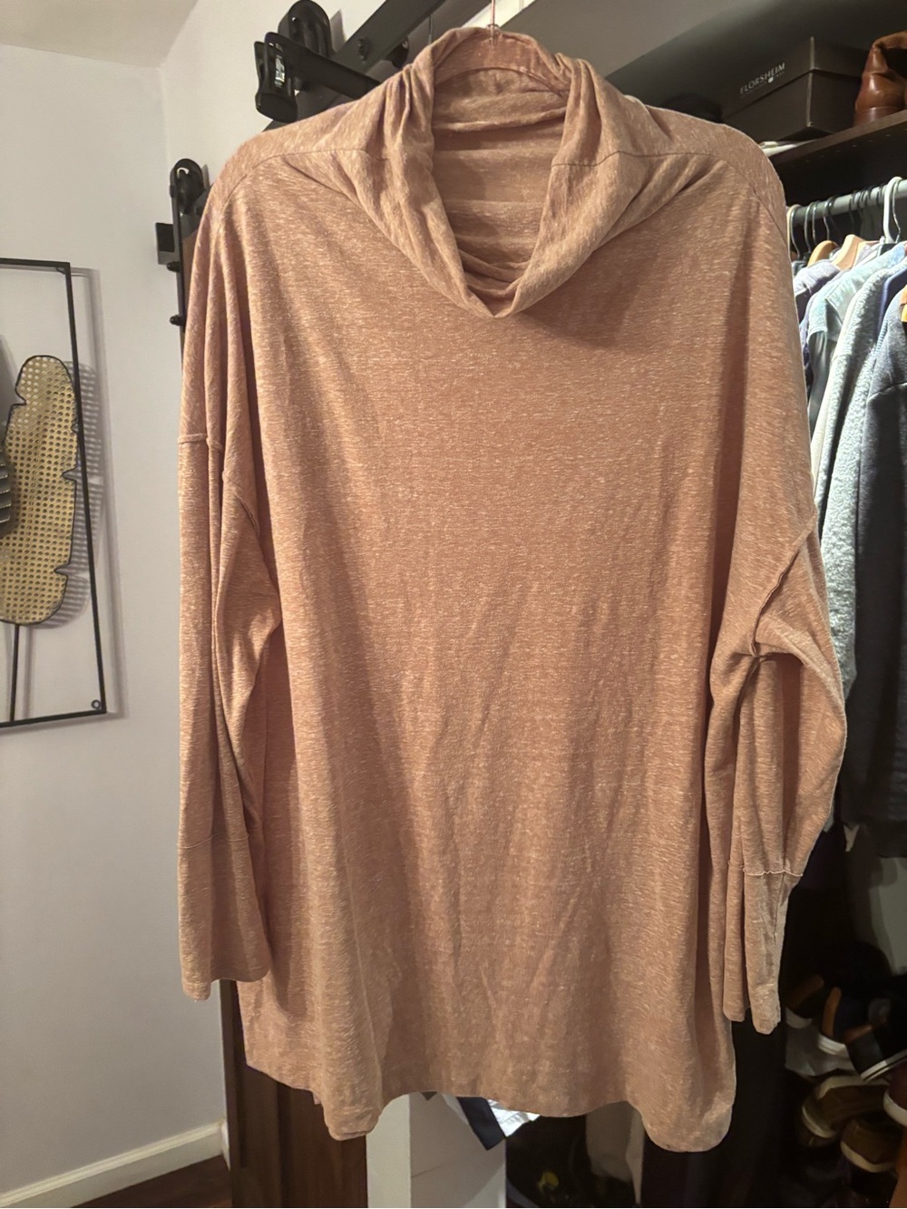 We The Free Dolman Cowl Neck Top in Dusty Rose OVERSIZED Ptp is 29"